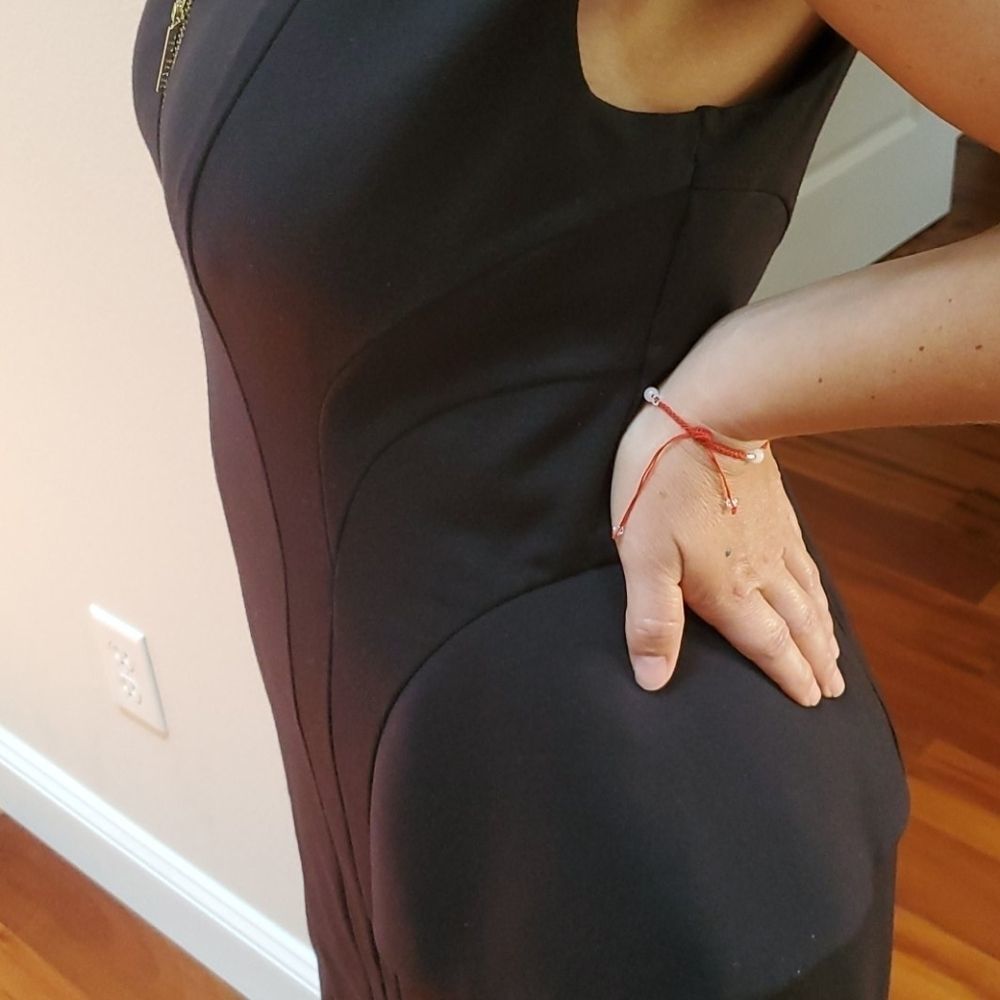 VEUC Ted Baker Black Dress w/Structured Stitching - Picture 8 of 12
